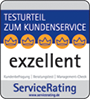 CHECK24: Testnote 'exzellent' von ServiceRating