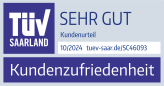 Bestnote "Sehr Gut" vom TÜV Saarland